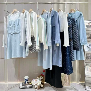 25秋美丽衣橱国潮风连衣裙风衣外套上衣裤裙剪标撤柜品牌尾货批发