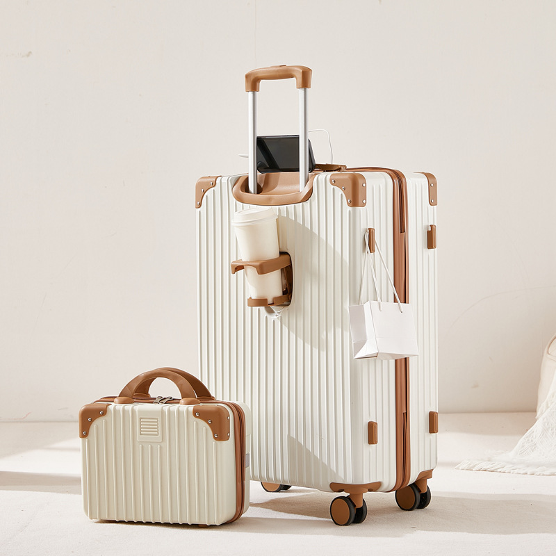 Maleta de mujer red retro 20 pulgadas pequeña caja de viaje 24 pulgadas maleta de estudiantes ruedas silenciosas