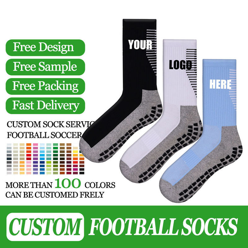 Anti-Slip Socks Football Grip Socks Men's Adult Football Sports Socks Elastic Football Socks Oem Odm