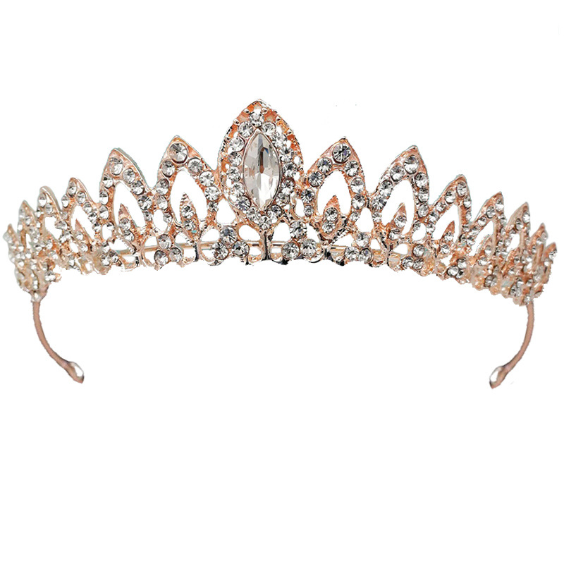 Moda tocado boda corona europea y americana nupcial boda corona hoja versátil aleación rhinestone temperamento accesorios al por mayor