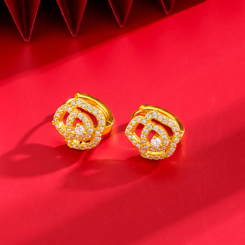 2023 nuevos pendientes de mujer de moda pendientes de aguja de plata incrustados en diamantes de moda todo fósforo multi-estilo opcional fábrica al por mayor