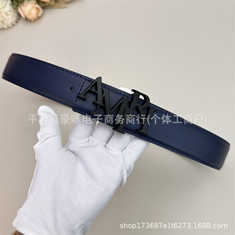알파벳 AM 블랙 평직 블루