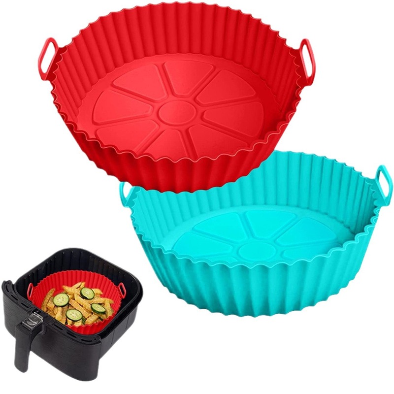 クロスボーダー热い贩売空気フライヤーシリコン焼き皿立体折りたたみ円形焼き皿家庭用空気フライヤー|undefined