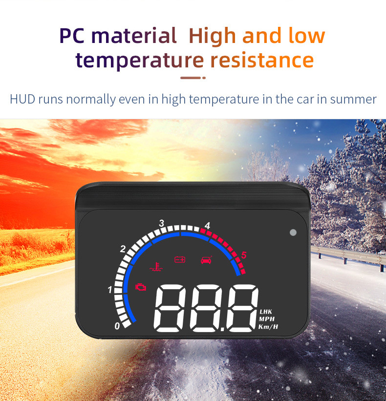 Hud Head-Up Display Obd Car Modification High-Definition Floating Projector with Built-In Sunshade Car Speedometer
