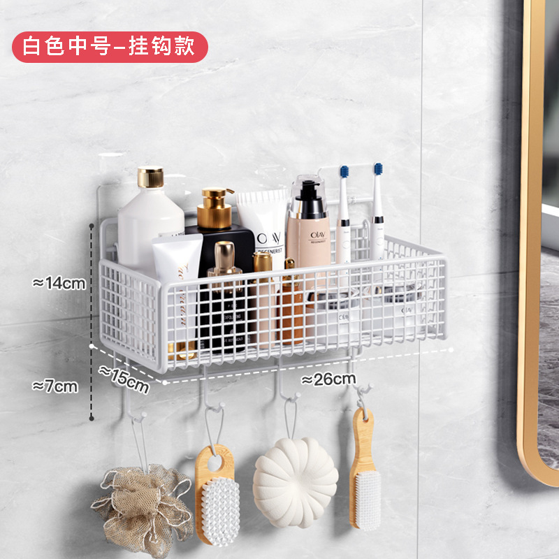 ソース工場家庭用バスルームパンチフリー厚みのある収納ラックトイレキッチン寝室マルチシーン壁掛けラック|undefined