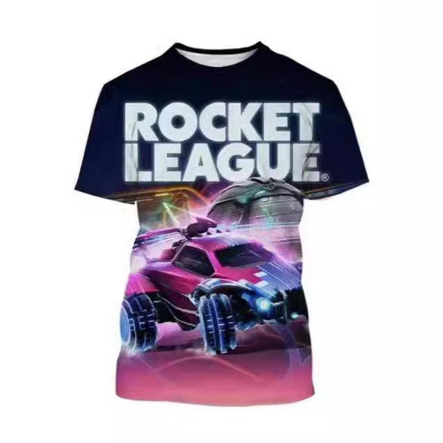Rocket Union 3D printed T-shirt men's and women's round neck short sleeve casual personality unisex T-shirt