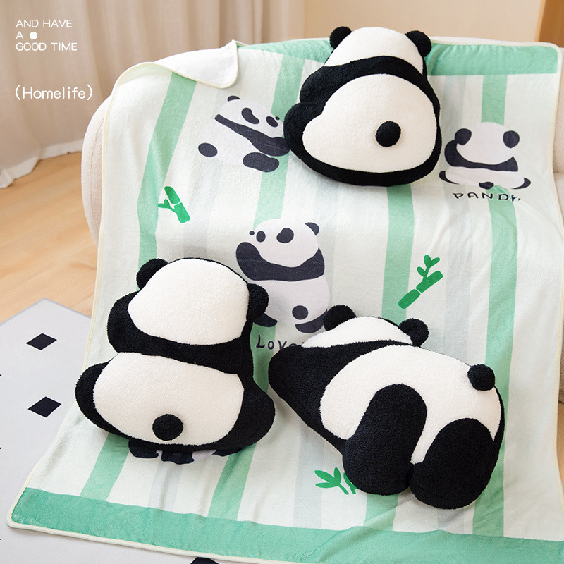 Red de celebridades Panda almohada muñeca lindo sofá sala de estar estudiante durmiendo junto a la cama niña cojín de respaldo almohada oficina