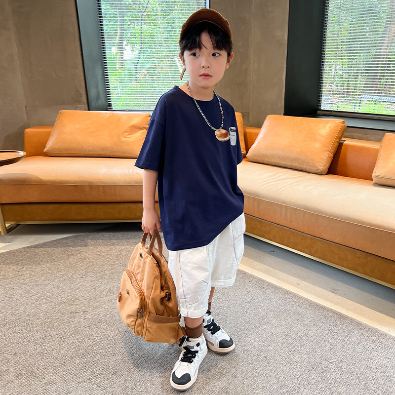 Jungen Sommer Set T-shirt Mit Kurzer Hose Für Große Kinder_voghion.com