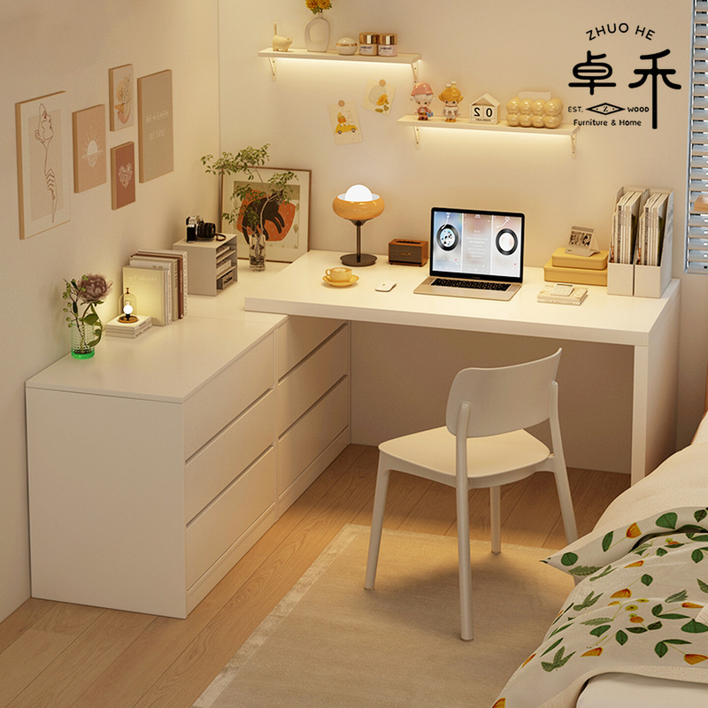 Bookcase, Bookshelf, Floor-Standing Storage Rack, Bedroom Dresser, Cupboard, Integrated Multi-Functional Dressing Table, Home Simple Desk