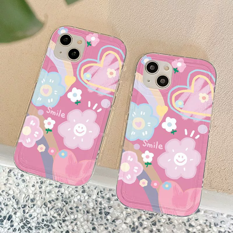 Apple, милый совместимый чехол для телефона, iPhone 12, подушка воздуха, цветочный, iphone, 13