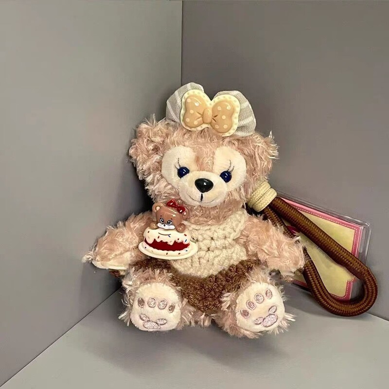 Shirley Mei Bag Pendant Duffy Bear Auto Keychain Plush Doll Pendant for Girls Gift Cute Bear