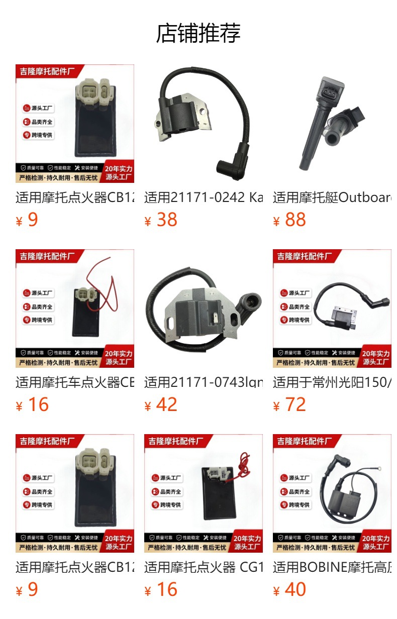 Suitable for Delphi round plug/Light Rider/Korean Hyosung/GV300 motorcycle high-voltage coil 28198992 ignition coil