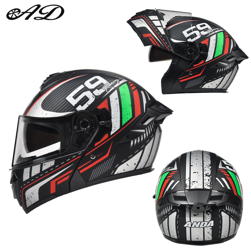 Casco de motocicleta eléctrica AD, casco de seguridad de invierno para hombres y mujeres, casco completo general de cuatro estaciones, casco de certificación 3C