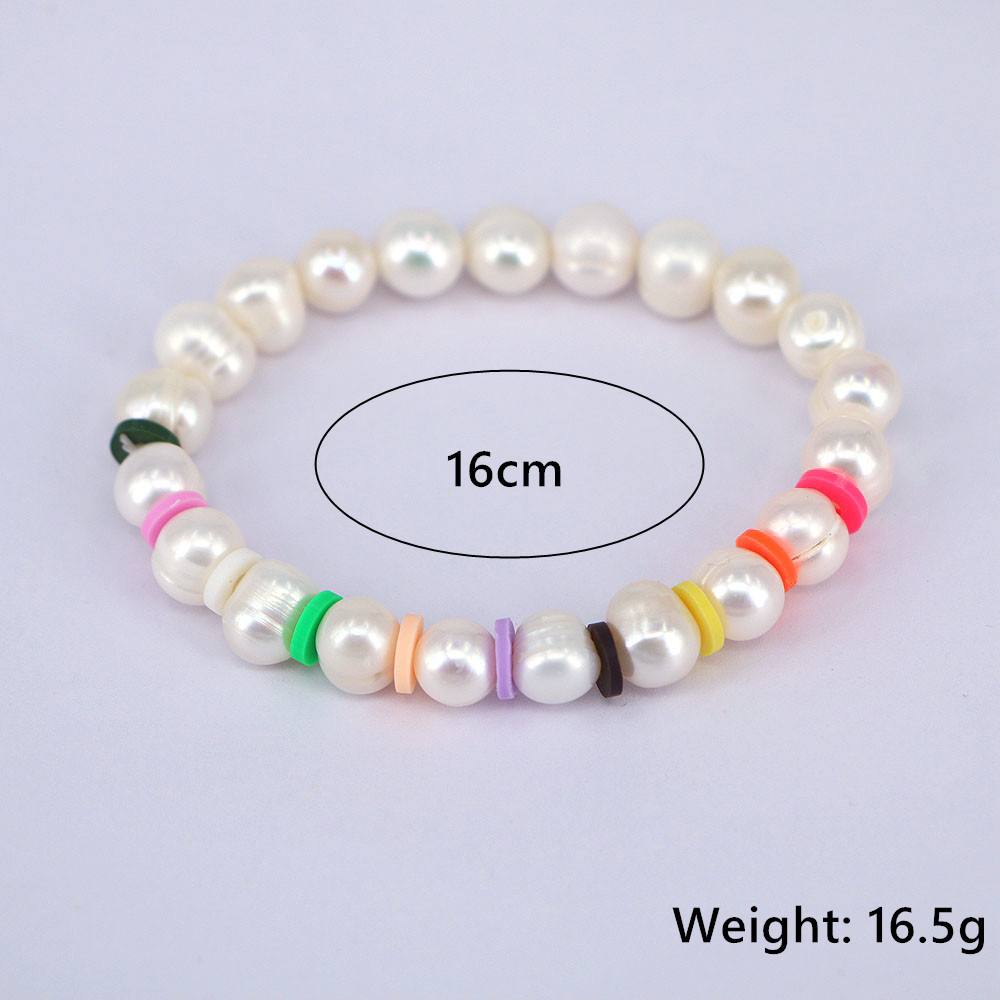 European And American New Style Personalized Color Beaded Pearl Bracelet display picture 1