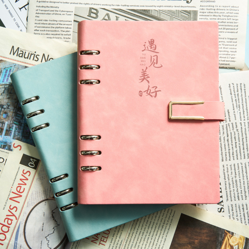 Thickened Business Leather A5 Loose-leaf Notebook B5 Hand Notebook Notepad Office Replaceable Core Notebook Customization