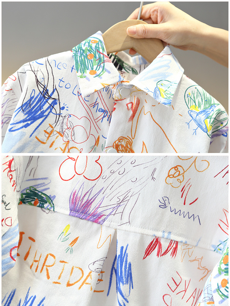 5869 Chaqueta de camisa de otoño para niños 2025 nueva ropa de otoño para niños hermosa tendencia de moda primavera y otoño para niños a principios de otoño