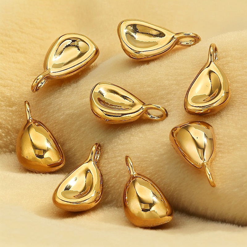 Colgante de acero inoxidable estilo múltiple oso amor gotas de agua Durian cola diamante accesorios joyería DIY