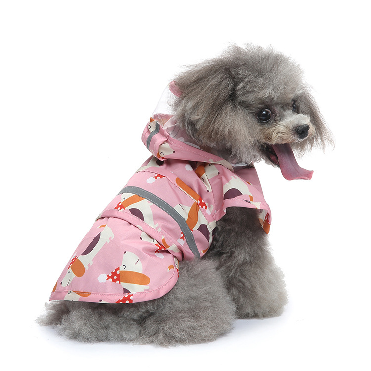 Animal Pattern Summer Season Casual Style Meiqi Pet Supply Bath Duck Dog Raincoat Poncho Pet Raincoat Yellow Duck Bee Pet Poncho