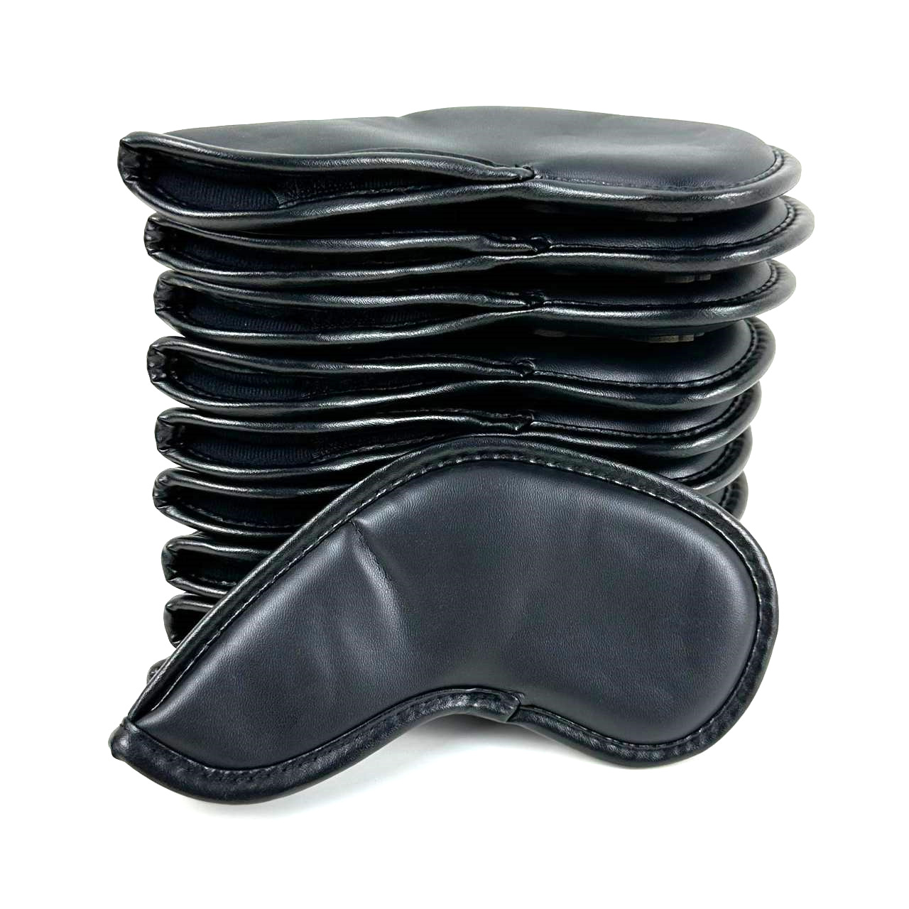 Cubierta de la varilla de hierro cráneo negro 10 piezas PU cuero Golf tapa Accesorios