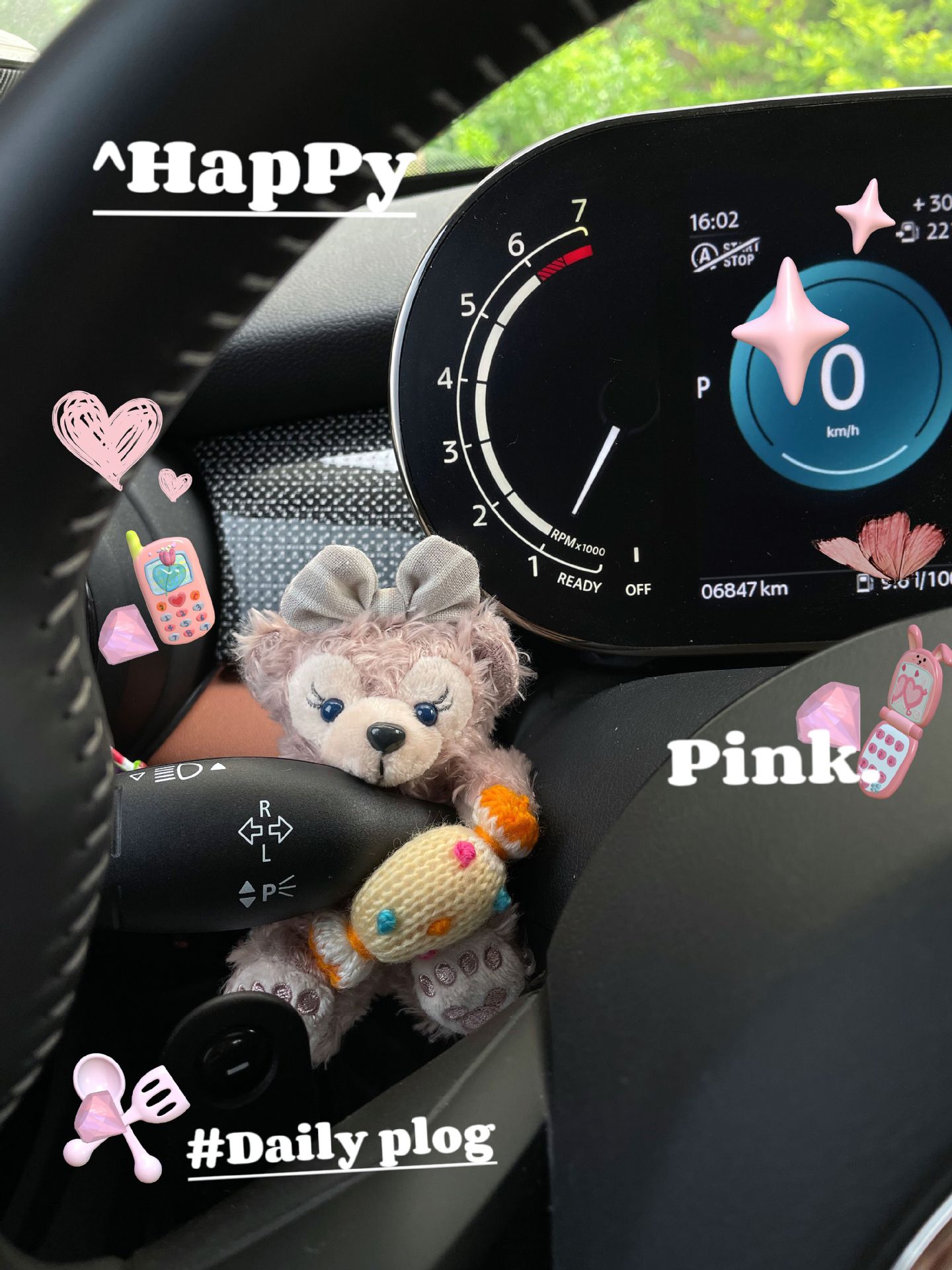 Cute cocinero perro personalidad portador cubierta de luces de dirección cubierta de limpiaparabrisas de chicas corazón de chicas interior de automóviles hecha a mano