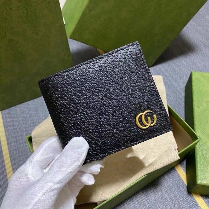 In-Stock Wholesale Gucci Wallet, Black, Direct Supply from Guangzhou Factory, High-Quality First-Layer Cowhide Double g Wallet In-Stock Wholesale Gucci Wallet, Black, Direct Supply from Guangzhou Factory, High-Quality First-Layer Cowhide Double g Wallet