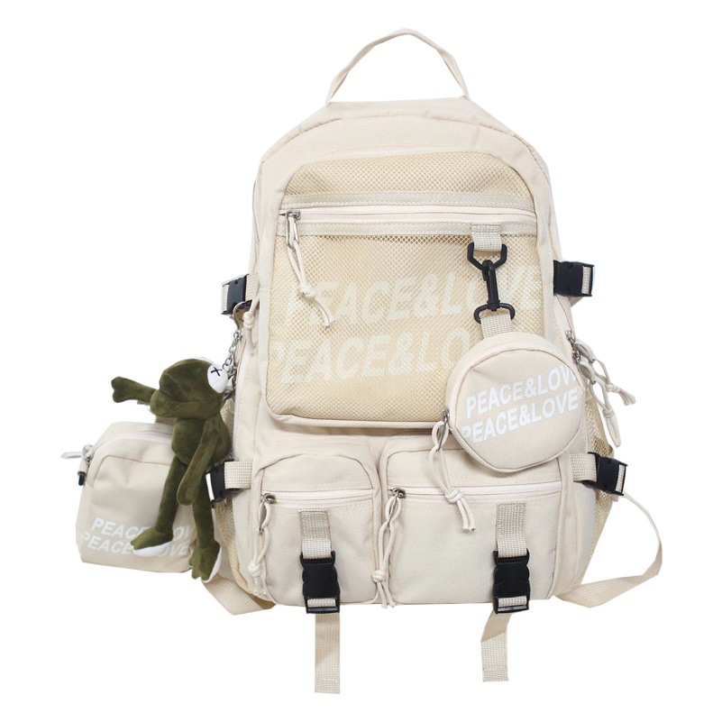 2023 nuevo de gran capacidad de la Universidad mochila femenina coreana Harajuku estudiante de secundaria mochila