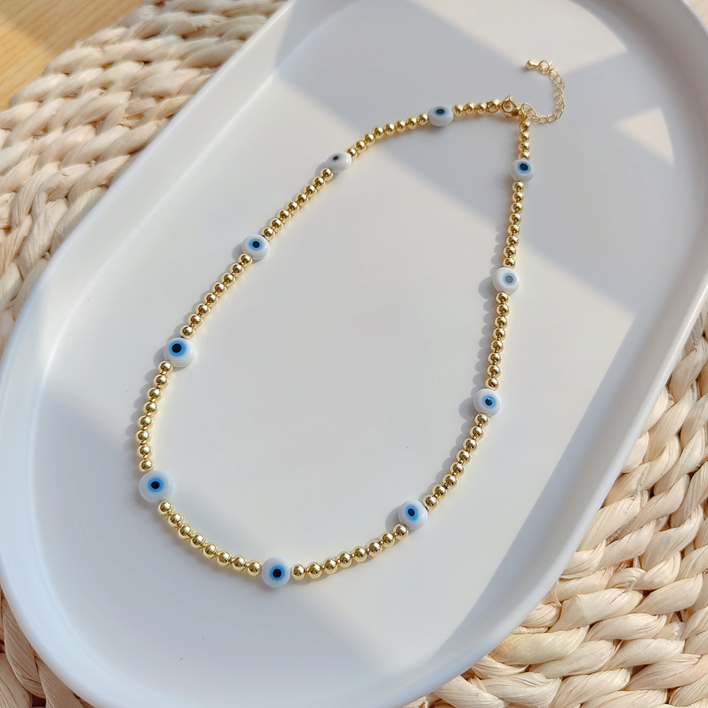 Fashion Eye Copper Knitting Necklace 1 Piece