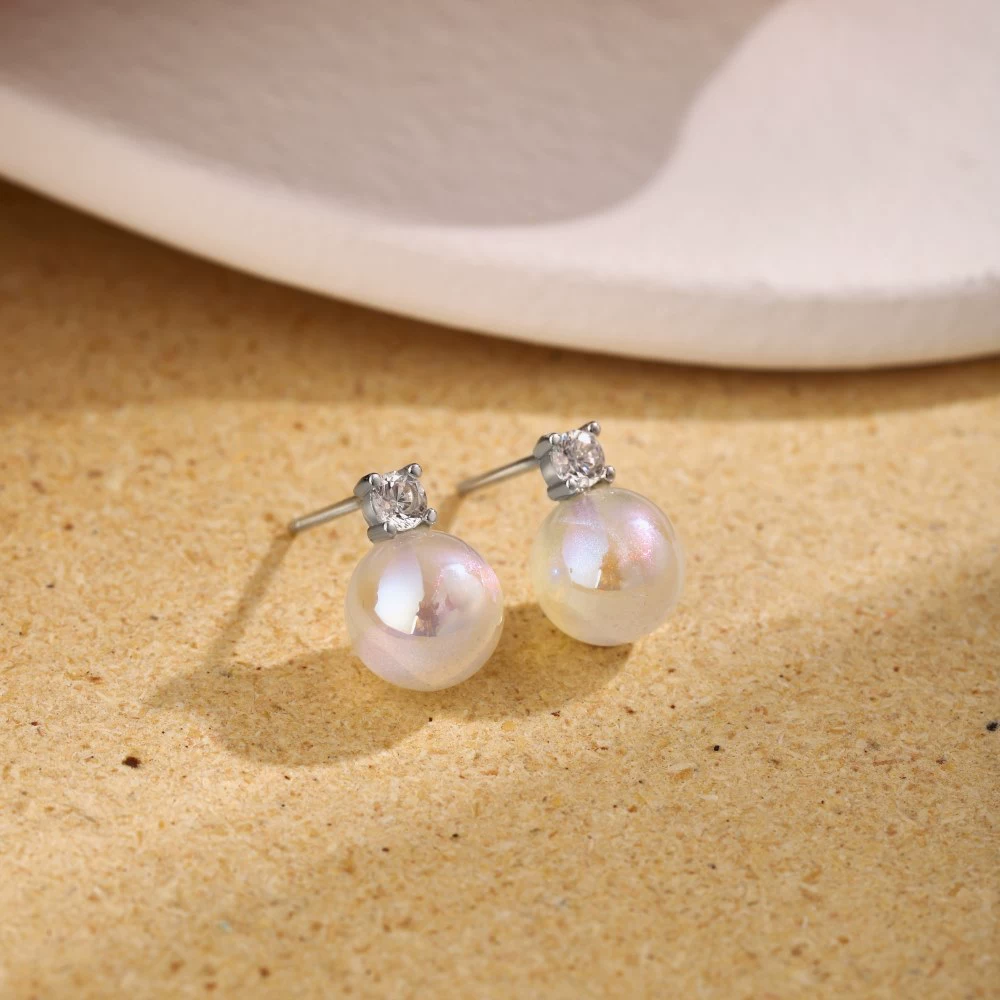 Серьги из жемчуга, корейский стиль, проба серебра 925, стиль роскоши, простой и элегантный дизайн