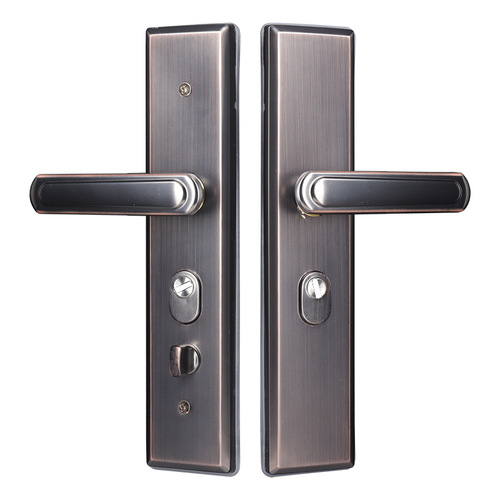 Household universal mechanical door lock 304 stainless steel red ancient handle entry door door household universal panel