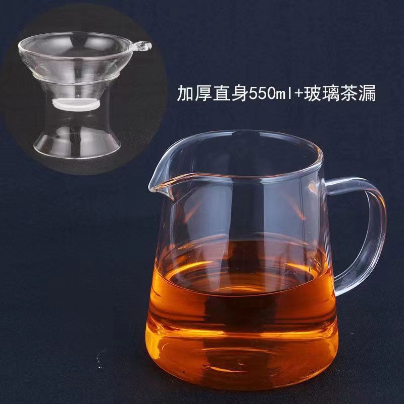 550ml 스트레이트 남성 컵 + 투명 유리 차 배수구 ♢