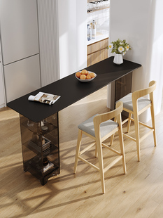 ✅ Slate Bar Table Open Kitchen Dining Table Bar Integrated Acrylic Wall-Mounted Living Room Partition Long High Legs