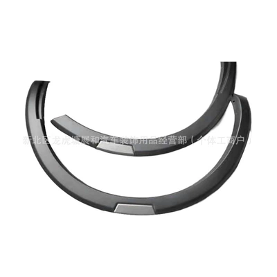 with Lights, Narrow Body – Wheel eyebrow - 21-25-np300-wheel-eyebrow-matte-black-silver-trim