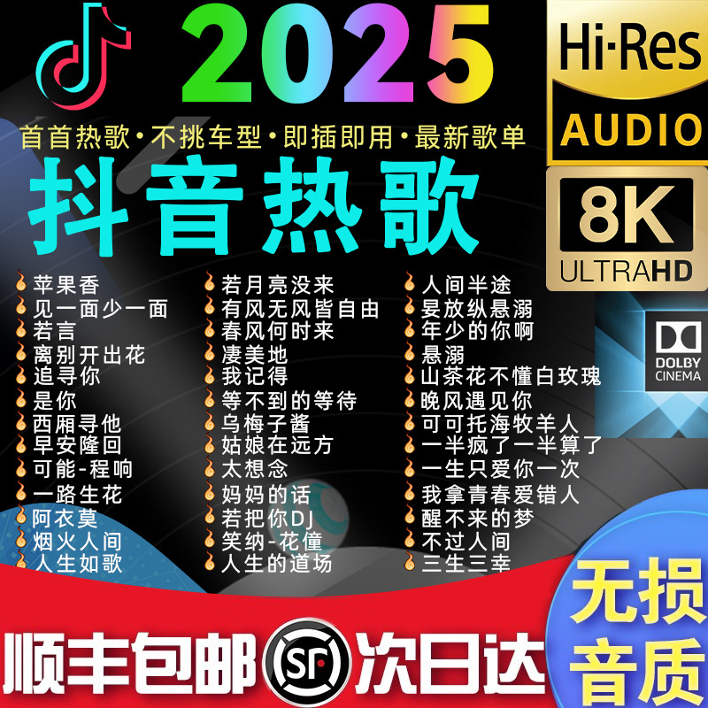 汽车载u盘歌曲2025新款热歌榜柏林之声无损高品音质车用音乐u优盘