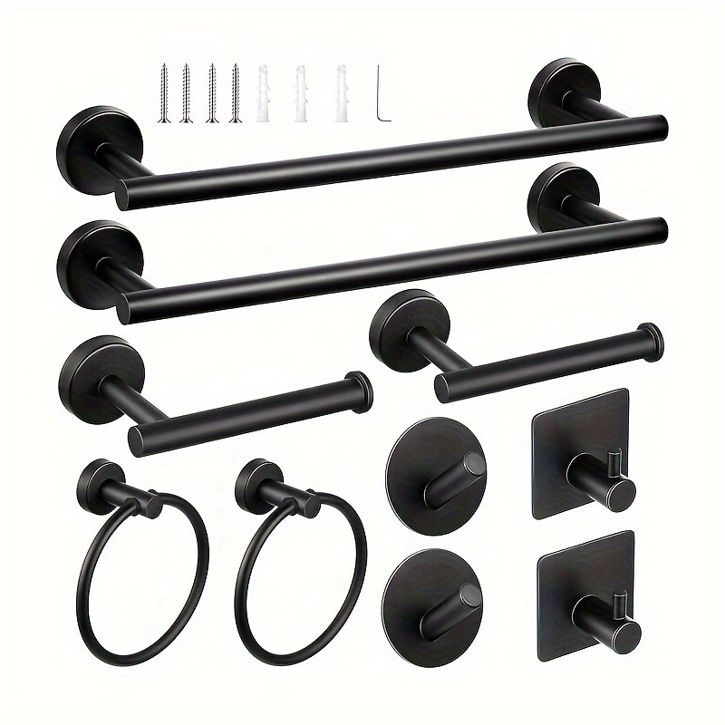 Acero inoxidable transfronterizo baño colgante conjunto de toallas de hardware de baño colgante conjunto conjunto completo de toallas de baño conjunto completo