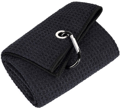 纤维华夫格高尔夫毛巾 球巾瑜伽巾菠萝格运动毛巾 三折Golf Towel|ms