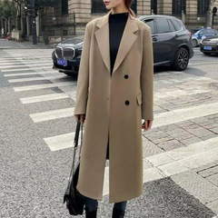 长款西装外套女春秋季韩版网红宽松单排扣风衣高级感休闲西服大衣