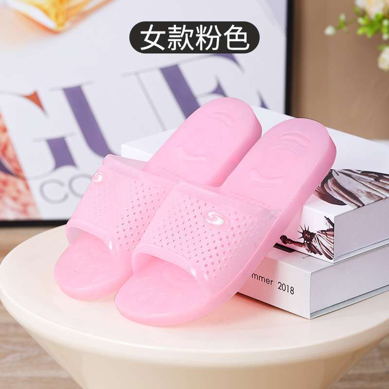 クリスタルスリッパ女性用通気性屋内滑り止め速乾性家庭用プラスチック浴室家庭用厚底消臭メンズサンダル|undefined