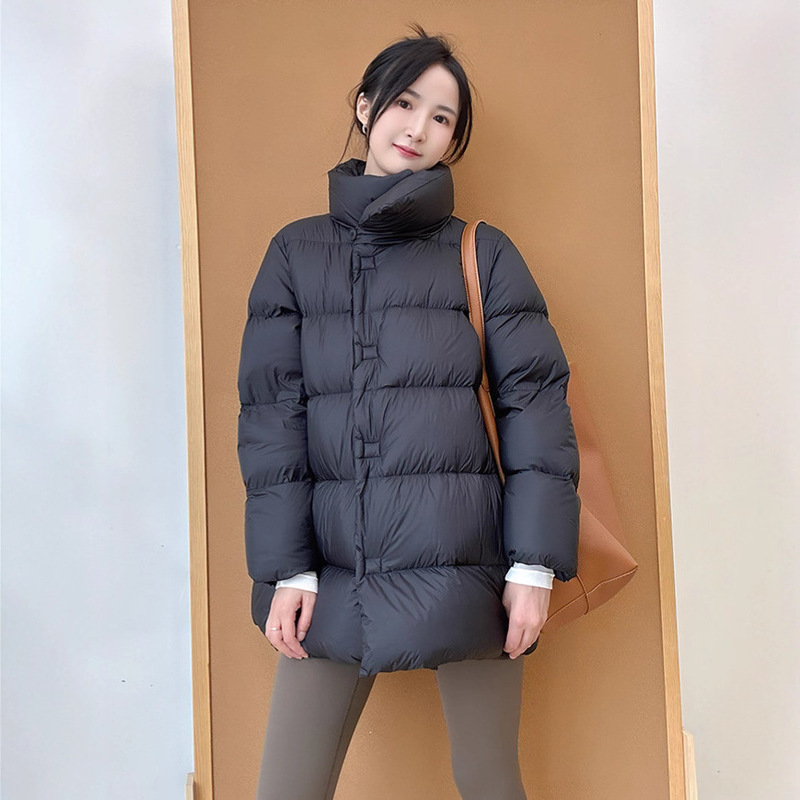 2025冬季新款”无感系列“肌理感加厚中长款白鸭绒羽绒服轻奢女装|undefined