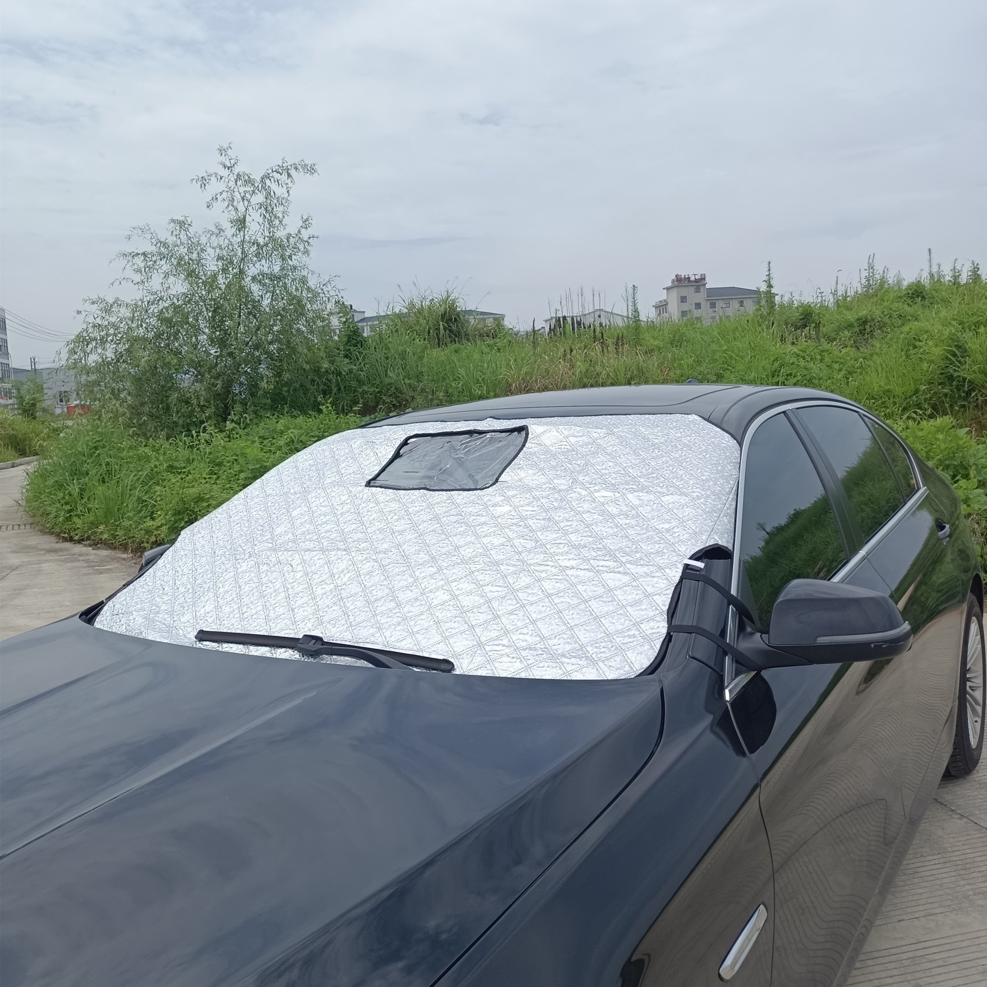 Car Snow Shield with Opening Opening, Snow Shield, Window Car Sunshade, Sun Protection and Sunshade, Winter Car Thickeneded Snow Shield