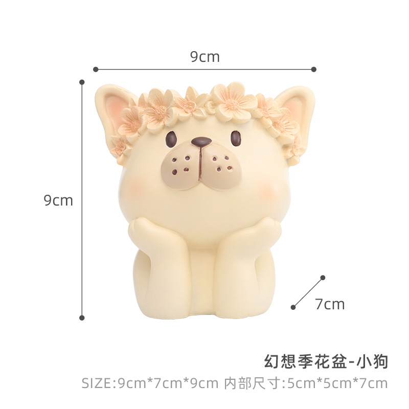 Chậu cây mọng nước hình động vật resin, chậu mini để bàn, tiểu cảnh sân vườn (RG-73)
