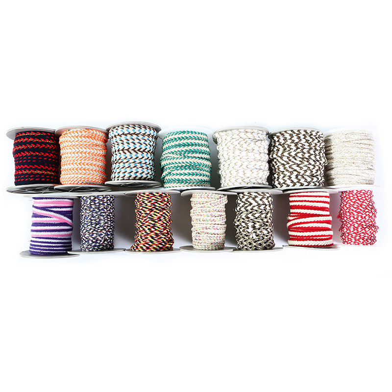 编织绳金银丝小辫子装饰绳头箱包帽子服装6mm圆绳扁绳抽绳拉绳