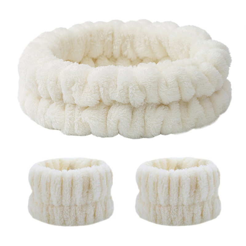 Beige set, headband, 3 piece set