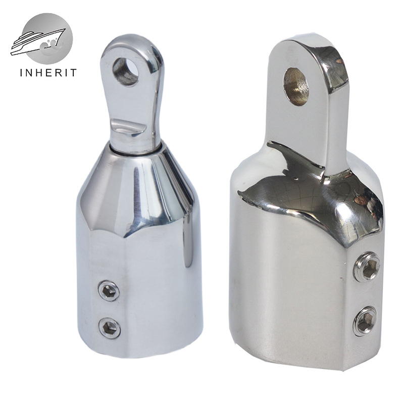 加厚双丝滑帽22/25mm 镜面抛光船用不锈钢316铸造遮阳伞调节滑冒