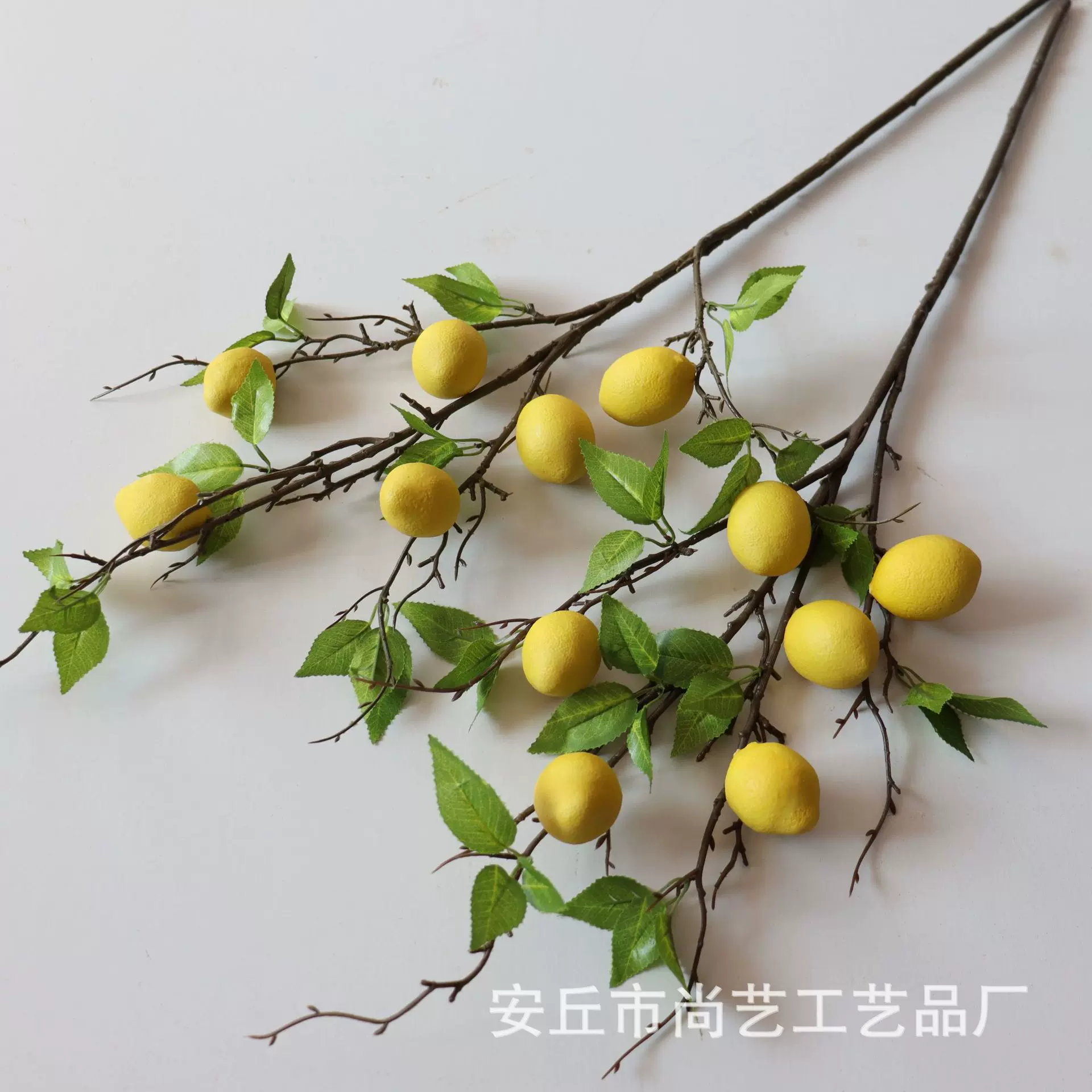 仿真柠檬花束绢花发财果实客厅餐桌面花瓶装饰品摆设室内摆放花卉