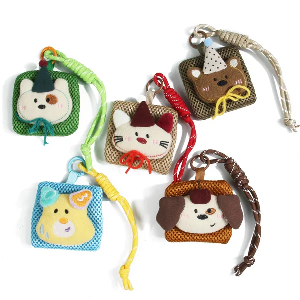 New Cute Cartoon Plush Mosquito Repellent Bag, Portable Mini Headphone Bag for Students, Multifunctional Bag Pendant, Small Gift