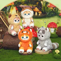 Поддельный mofusand кот Fusandy длинный хвост животное одеваются маленькие еноты плюшевые куклы подвески сумка подвеска