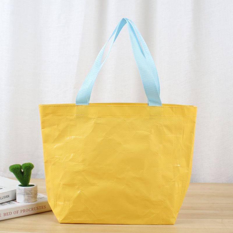 夏の新鮮なスポットブランクポータブル衣類バッグ印刷可能なロゴ広告ギフトプラスチック織りショッピングバッグ|undefined