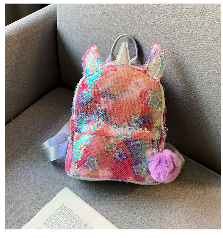 Cylindrical Shape Women's Pvc Star Cute Cylindrical Zipper Fashion Backpack