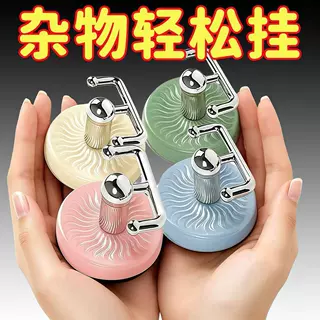 双头挂钩强力吸盘免打孔强力承重门后厨房无痕墙壁贴墙浴室卫生间