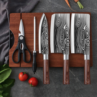 Kitchen Knife Combination suit Household Sharp 6 Pieces 1 Set Slicing Knife Chopping Knife Chef Knife Fruit Knife 5 Piece Set Kitchen Knife